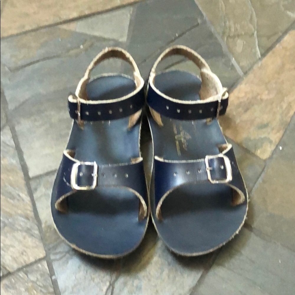 Salt water sandals for toddler size 9 navy blue